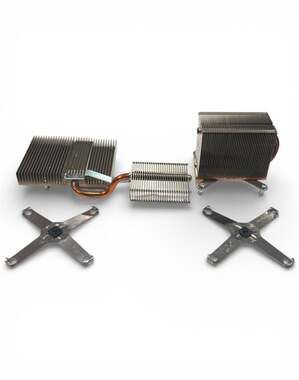 OEM Microsoft Xbox 360 PHAT CPU & GPU Heatsink Set with Double X Clamps